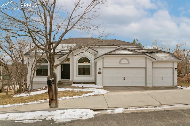 view of front of home featuring a garage