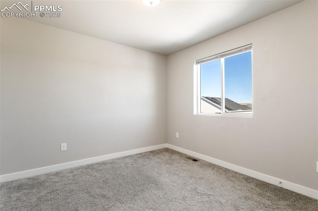 spare room featuring carpet floors