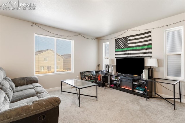 view of carpeted living room