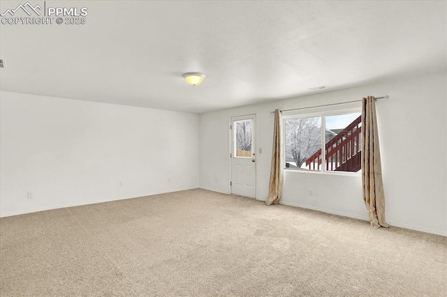 view of carpeted empty room