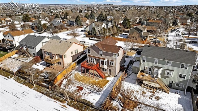 view of snowy aerial view