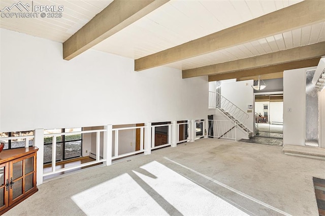 interior space featuring a baseboard heating unit and wooden ceiling