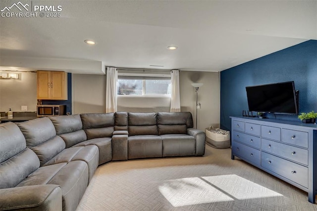 view of carpeted living room