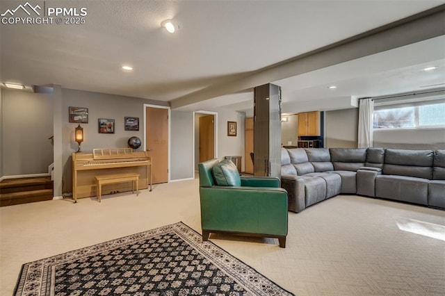 view of carpeted living room