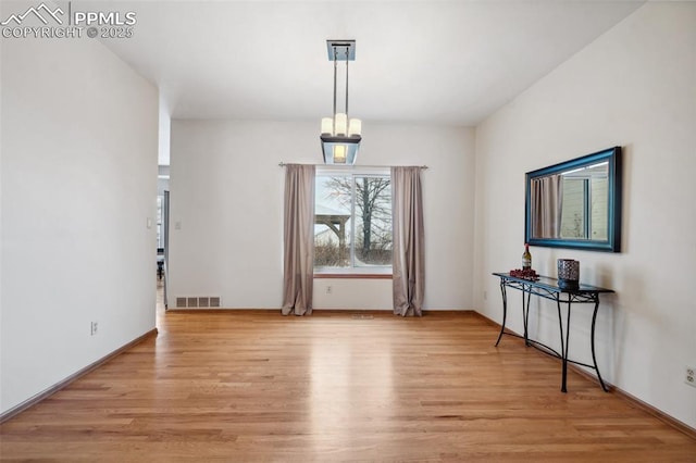 interior space with light wood-type flooring