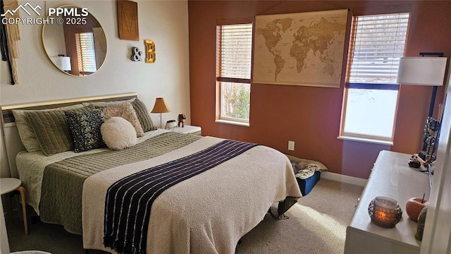 view of carpeted bedroom