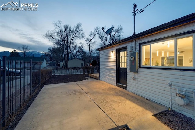 view of patio / terrace with fence