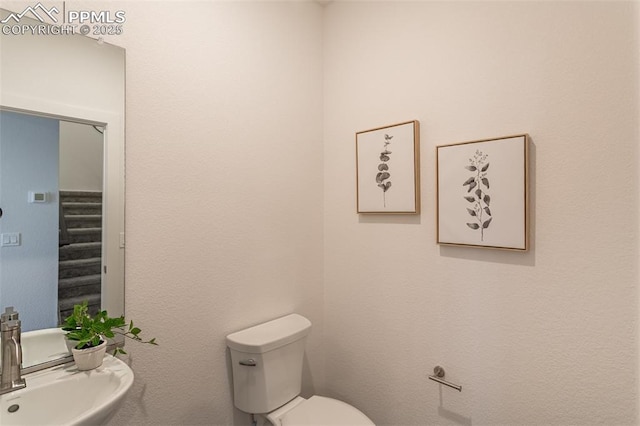 bathroom with toilet and sink