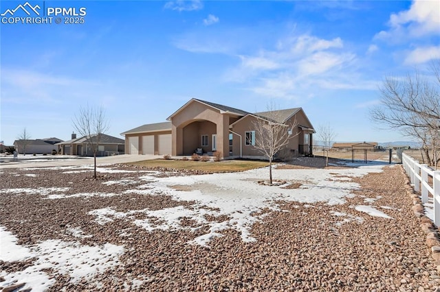 view of front of home featuring a garage