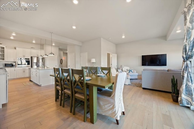 dining room featuring light hardwood / wood-style floors