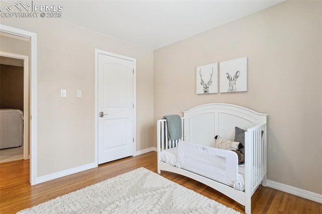 bedroom featuring hardwood / wood-style flooring