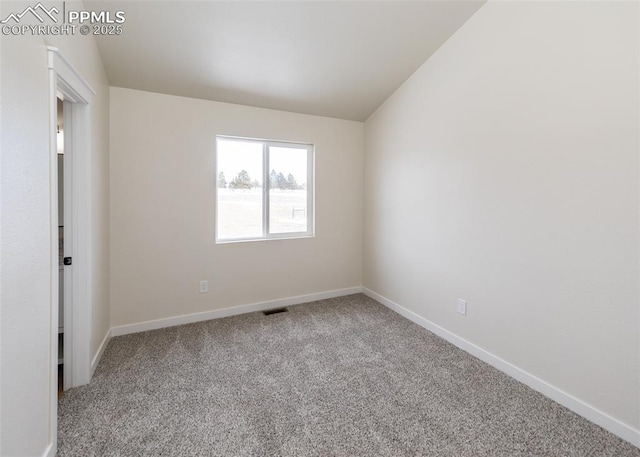 view of carpeted empty room