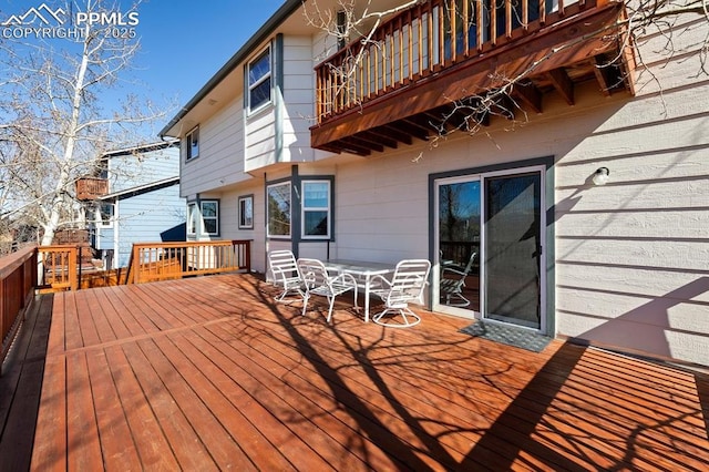 view of wooden deck