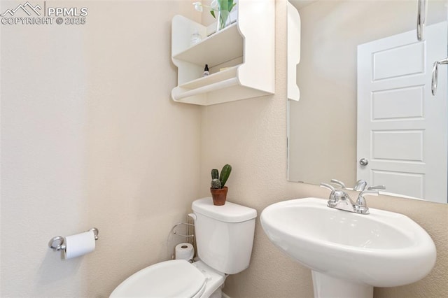 bathroom featuring toilet and a sink