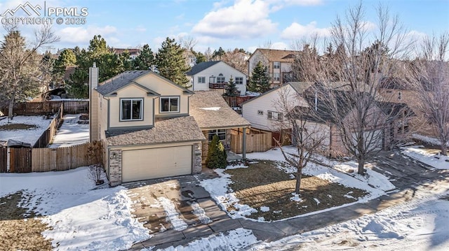 view of property featuring a garage