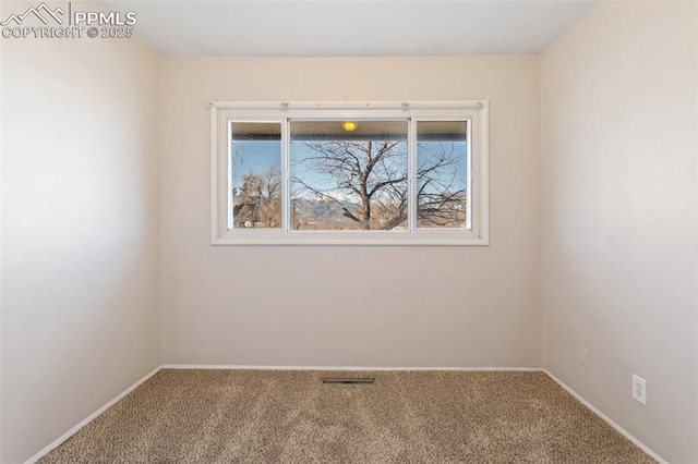 view of carpeted empty room