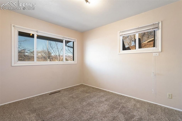 view of carpeted empty room