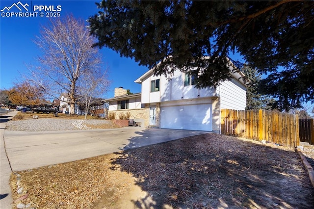 view of front of home featuring a garage