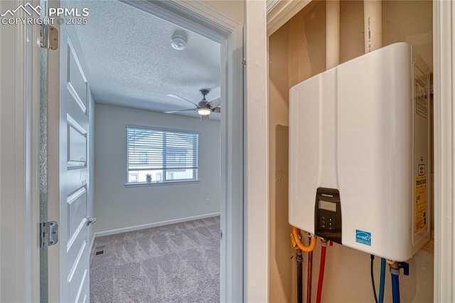 interior space with tankless water heater