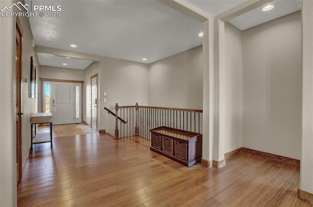 entrance foyer featuring light hardwood / wood-style flooring