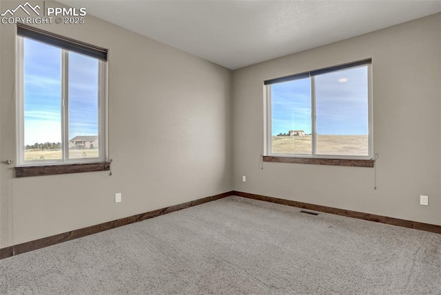 spare room featuring a wealth of natural light