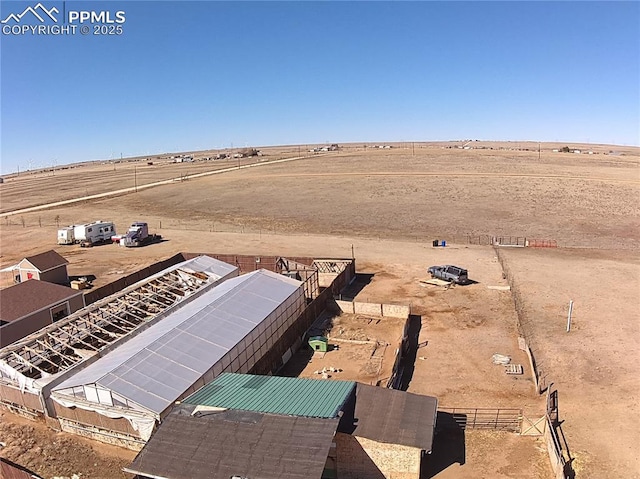 bird's eye view featuring a rural view