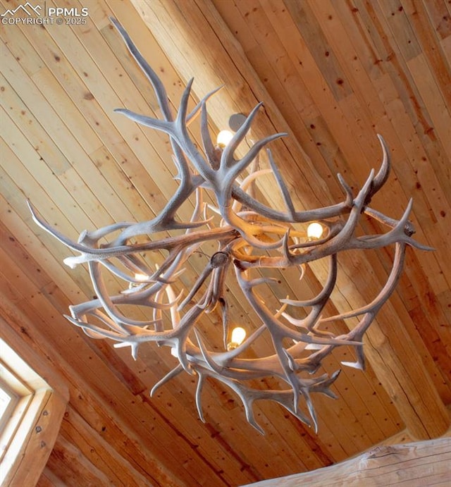 room details featuring wooden walls