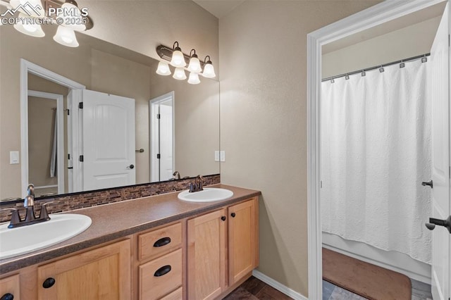 bathroom featuring vanity