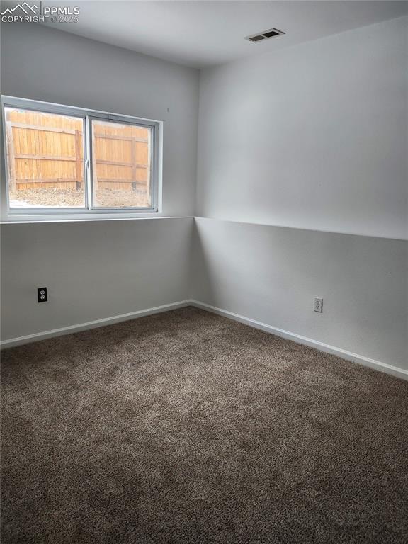 spare room featuring carpet floors