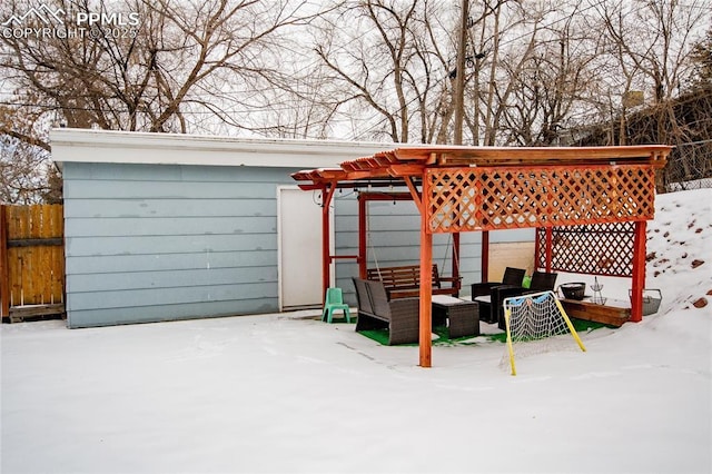 517 W Ramona Ave, Colorado Springs, CO 80905 - snow covered patio featuring outdoor lounge area