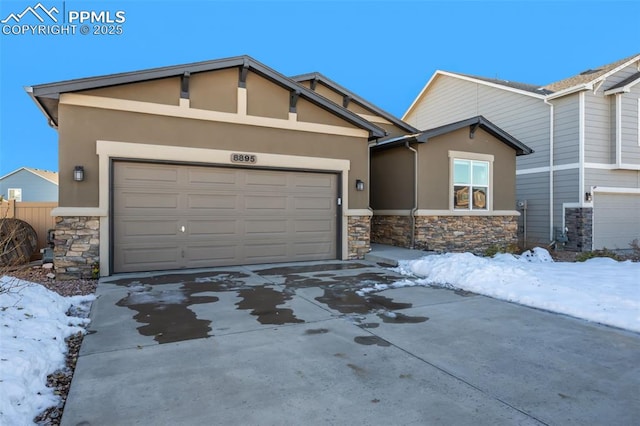 view of front of home featuring a garage