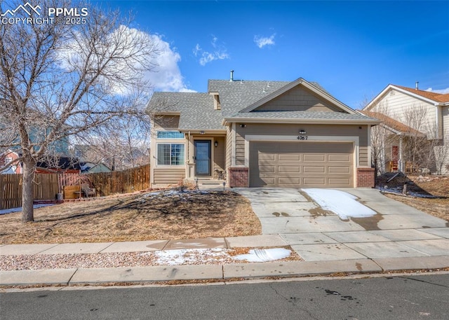 view of front of home featuring a garage