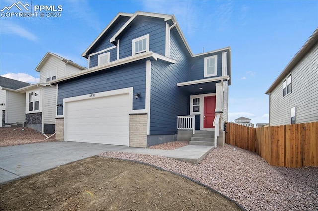 view of front of home featuring a garage