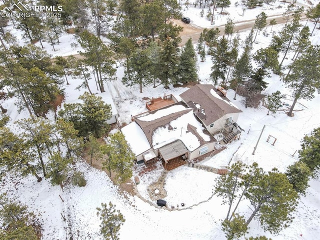 view of snowy aerial view