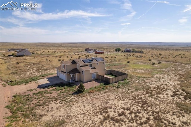 drone / aerial view with a rural view