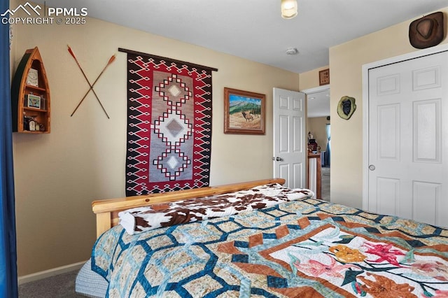 view of carpeted bedroom