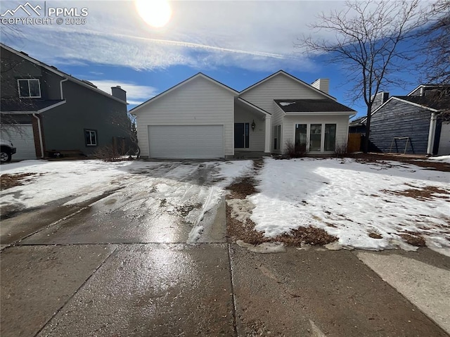 view of front of home featuring a garage