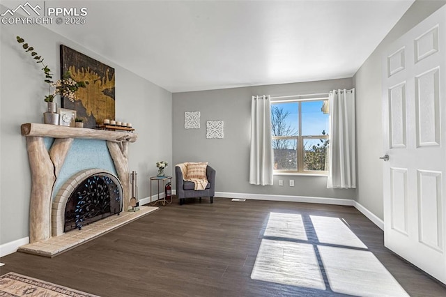 unfurnished room featuring dark hardwood / wood-style floors