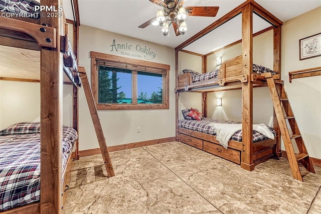 201 Fox Mountain Dr, Woodland Park, CO 80863 - bedroom featuring ceiling fan