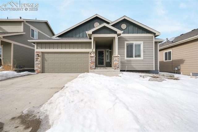 craftsman-style home with a garage