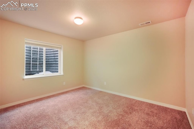 view of carpeted empty room