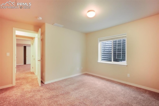 view of carpeted empty room