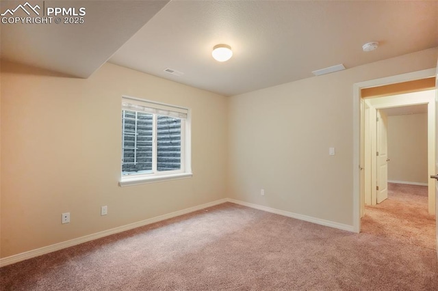 view of carpeted empty room