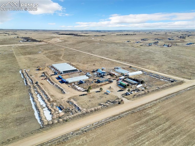 aerial view featuring a rural view