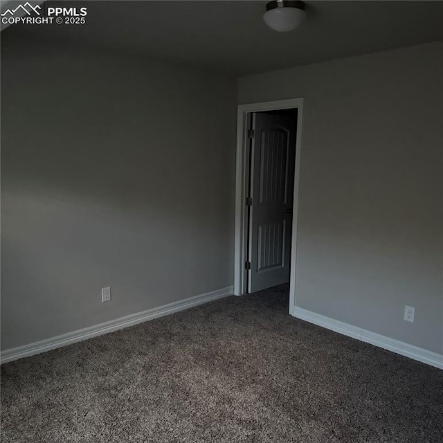 empty room featuring carpet flooring