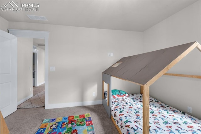 bedroom featuring carpet flooring