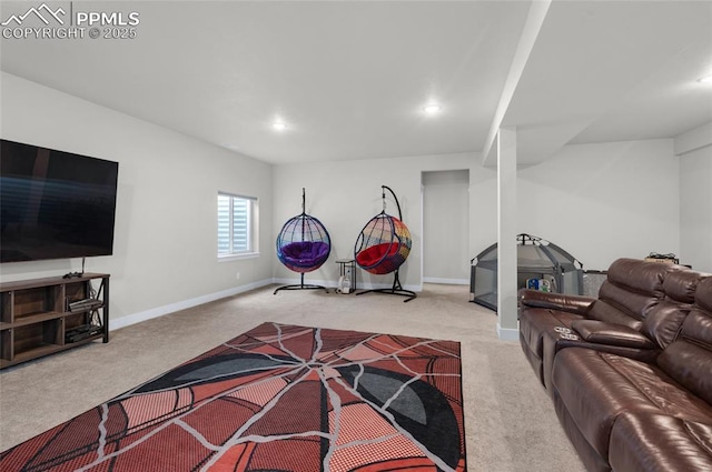 view of carpeted living room