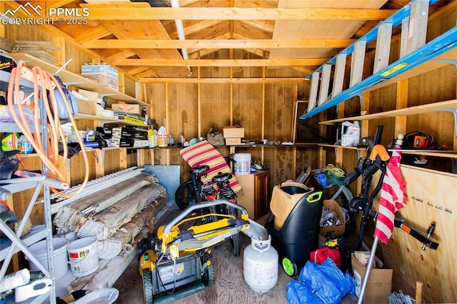 view of storage room