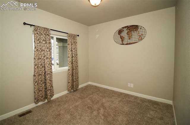 view of carpeted empty room