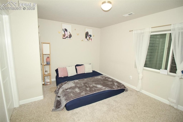 view of carpeted bedroom